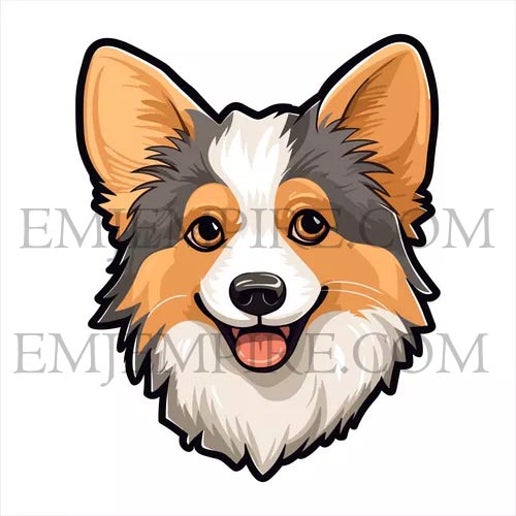 Icelandic Sheepdog Dog sticker - Waterproof vinyl decal for car, laptop, phone, water bottle