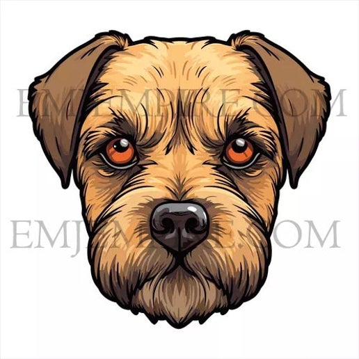 Border Terrier Dog sticker - Waterproof vinyl decal for car, laptop, phone, water bottle