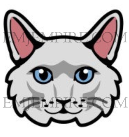 Silver Cat longhair - Waterproof vinyl decal for car, laptop, phone, water bottle