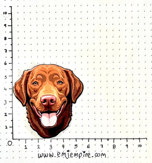 Labrador brown Dog sticker - Waterproof vinyl decal for car, laptop, phone, water bottle